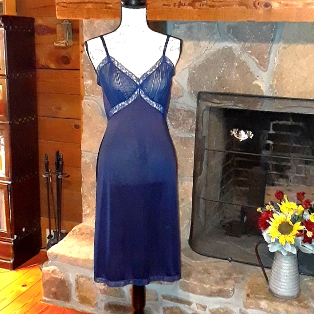 Vintage navy blue slip